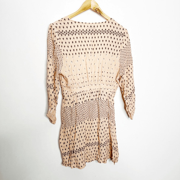 Faithfull the Brand x Anthropologie Trinidad Tunic Tie Front Dress pink womens M - Picture 6 of 8